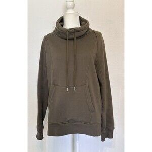 Helmut Lang Men Size L Turtle Mock Neck Olive Green Sweatshirt